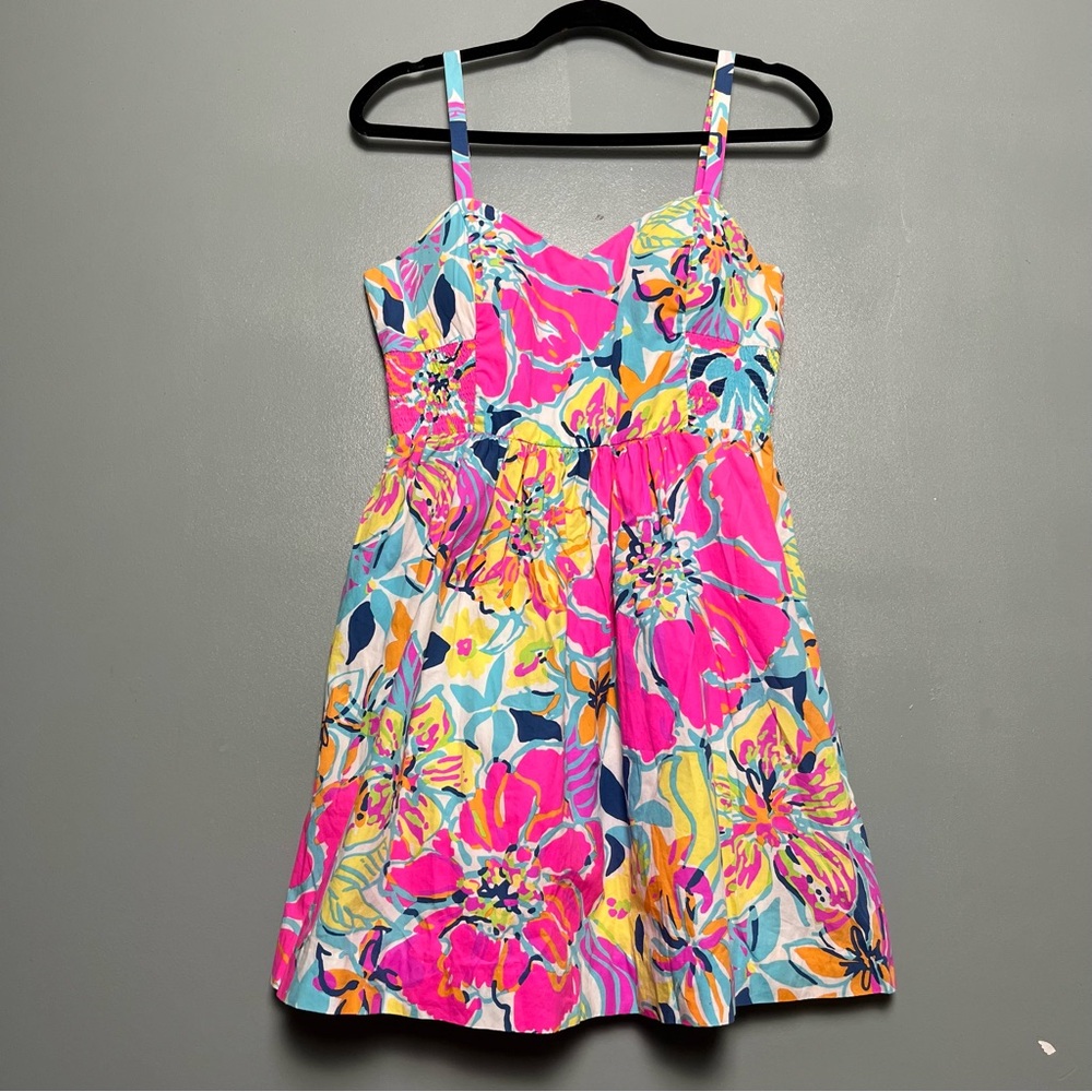 Lilly Pulitzer Floral Mini Dress - Pink, Yellow, Blue